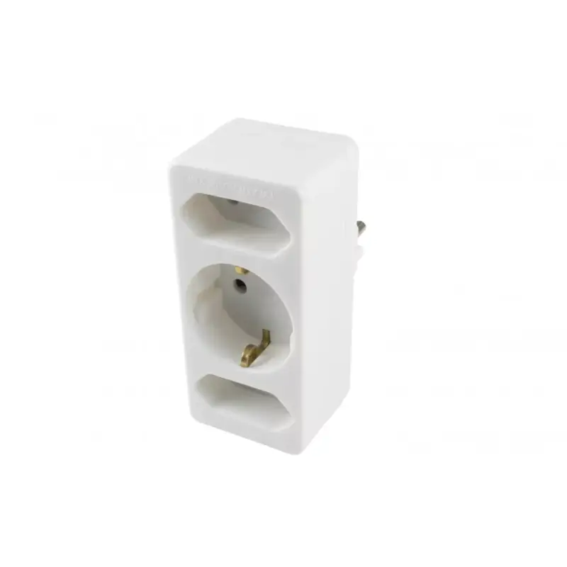 Home NV 13/WH hálózati elosztó, 3 aljzat, 1 védőérintkezős aljzat (max. 3680W), 2 EURO aljzat (max. 3500W), fehér Utolsó esély