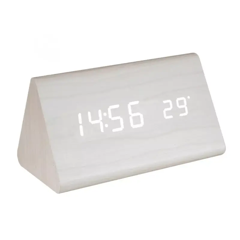 Home OC 07 digitális LED ébresztőóra, tapsra aktiválható fehér kijelző, dátum és hőmérséklet kijelzés, ébresztés, elemes tápellátás Gyors kiszállítás
