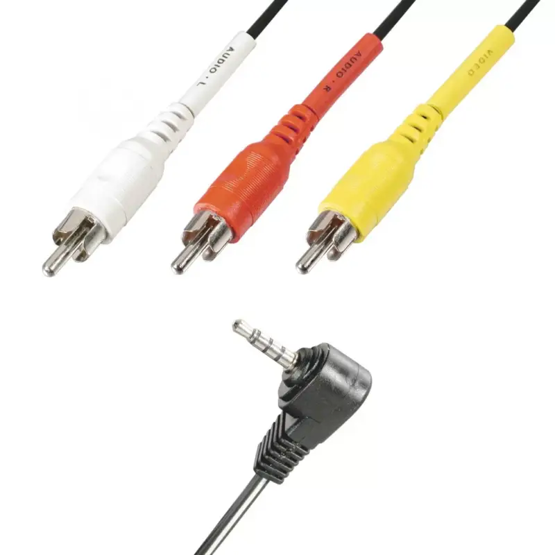 Kedvezmény Home VC 20-2 videókábel, 4 pólusú 3,5mm dugó, RCA dugó, 2m