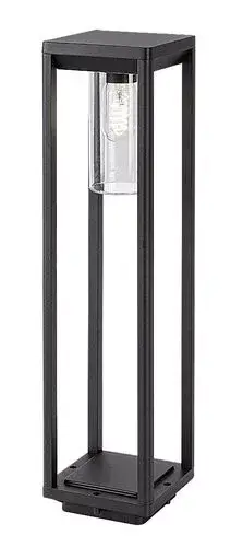 Rábalux 77087 ZernestKültéri lámpa Kültéri állólámpa fekete, átlátszó E27 1x MAX 15, IP54 Outlet