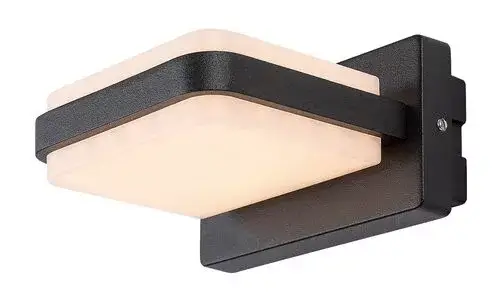 Rábalux 77061 Gendt Kültéri lámpa Kültéri fali lámpa fekete, fehér LED 12, meleg fehér (2700-3000K), IP44 Gyors szállítás