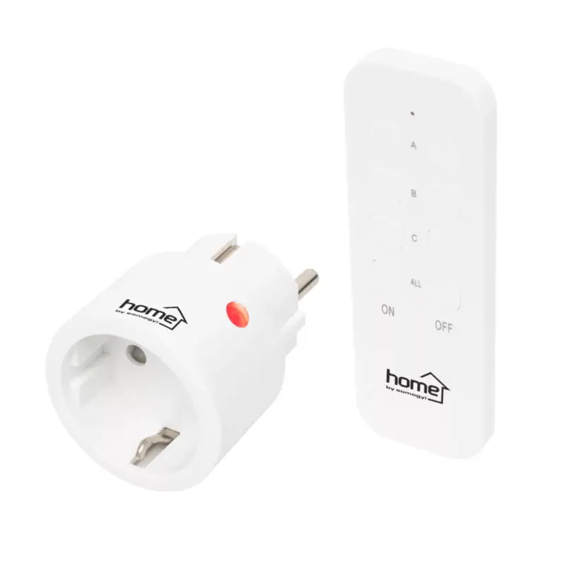 Home TH2311 távirányítható mini hálózati aljzat szett, 2300 W, 1 aljzat + 1 távirányító Árengedmény