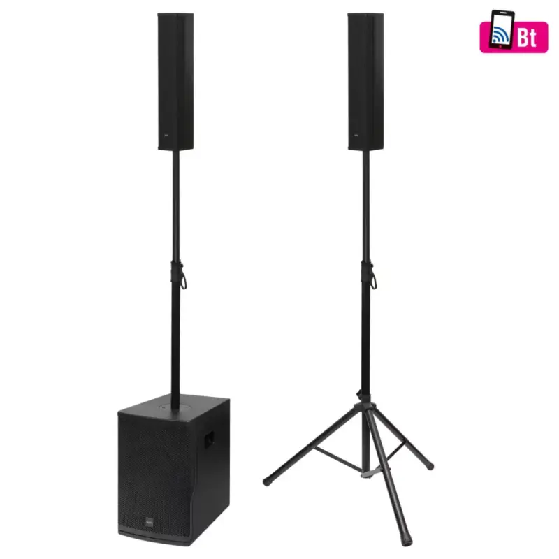 SAL PAS12W243S sztereó professzionális oszlopsugárzó hangrendszer, 800 W, Bluetooth TWS, 9db hangsugárzó, színes képernyő, állvány, DSP hangprocesszor Bestseller