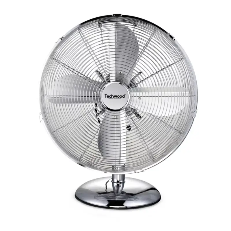 Olcsóbb Techwood TVI-335 fém asztali ventilátor, 30 cm-es lapátátmérő, 45 W, 3 sebesség, oszcillálás, hálózati tápellátás