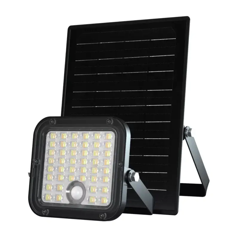 Végkiárusítás Home FLP1500SOLAR szolár paneles LED reflektor, PIR mozgásérzékelő, 1500 lumen, 88 db SMD LED, 2 üzemmód, IP65