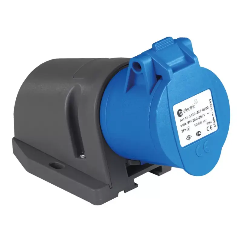 Gyors szállítás TP Electric 3x16A - Felületre rögzíthető dugalj (rugós - gyors bekötésű) (IP44) 3020-307-0900