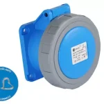 TP Electric 3x16A -Beépíthető dugalj (tekerős csapfedél) kék, IP67, 220V 3021-322-0975 Kedvezmény