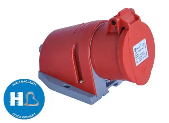 TP Electric 4x16A - Felületre rögzíthető dugalj (rugós - gyors bekötésű) (IP44) 3022-307-1600 Újdonság