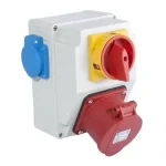 Vedd meg most TP Electric Szerelt ipari doboz 120×170mm IP44 aljzat 5x32A (75x75)x1+kapcsoló+kék dugalj 2 3317-002-7001H
