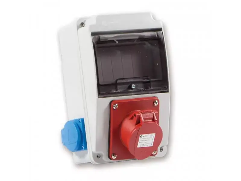 TP Electric Ipari doboz szerelt 130x220 1x(4P16A) + 2x(2P+F) IP44 3318-002-2200 Biztonságos fizetés
