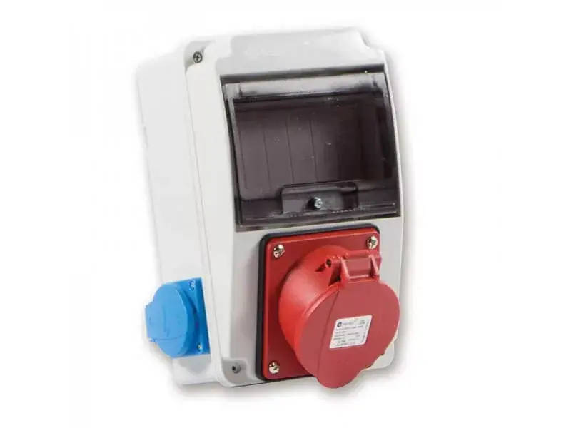 TP Electric Ipari doboz szerelt 130x220 1x(5P32A) + 2x(2P+F) oldalsó IP44 3318-002-7000 Legkelendőbb