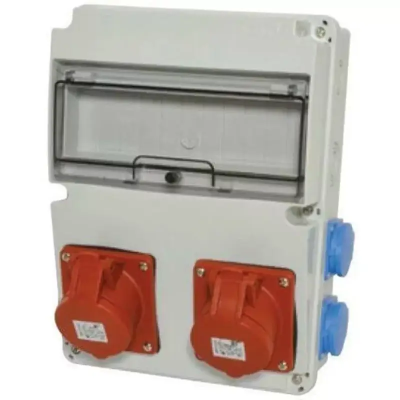 TP Electric Ipari doboz szerelt 220x300 2x(5P16A)+4x(2P+F)oldalsó IP44 VEZETÉKELVE (3320-004-5500) 3320-111-0004 Végkiárusítás