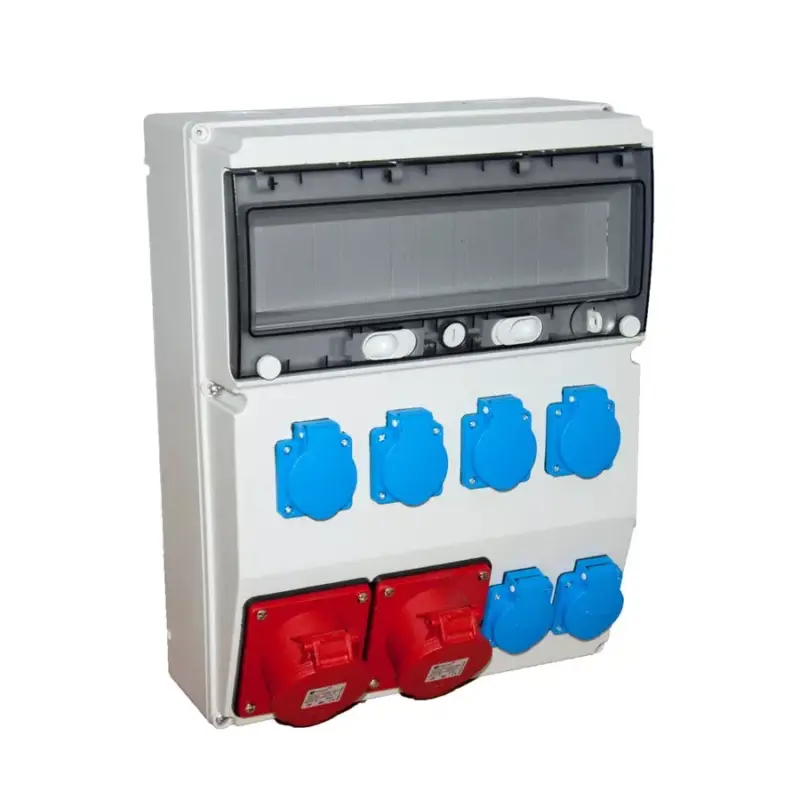 TP Electric Ipari doboz szerelt 300x400mm, IP44, 2x(5P16A) + 6x(2P+F), gyorscsatlakozós aljzatokkal 3360-600-0502HH Legjobb ár