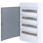 Tehnoplast Falon kívüli kiselosztó doboz, C sorozat, 72 modulos, átlátszó ajtó, 4 soros, 655x110x40 mm,IP40 THP-N4x18C Gyors szállítás