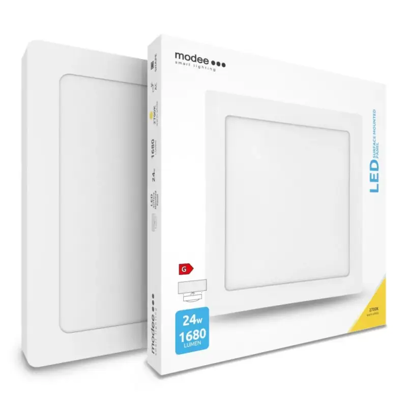 Modee Lighting LED Panel Négyzet - Felszerelhető 24W 2700K (1680 lumen) Utolsó esély