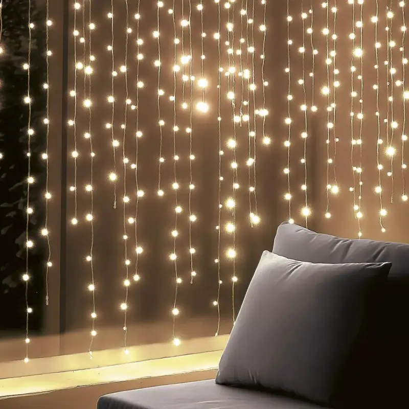 HOME KIN168DWW DOT LED-es fényfüggöny, 168 db melegfehér DOT LED, állófényű, átlátszó vezeték, 12x14 LED, beltéri adapteres kivitel Vedd meg online