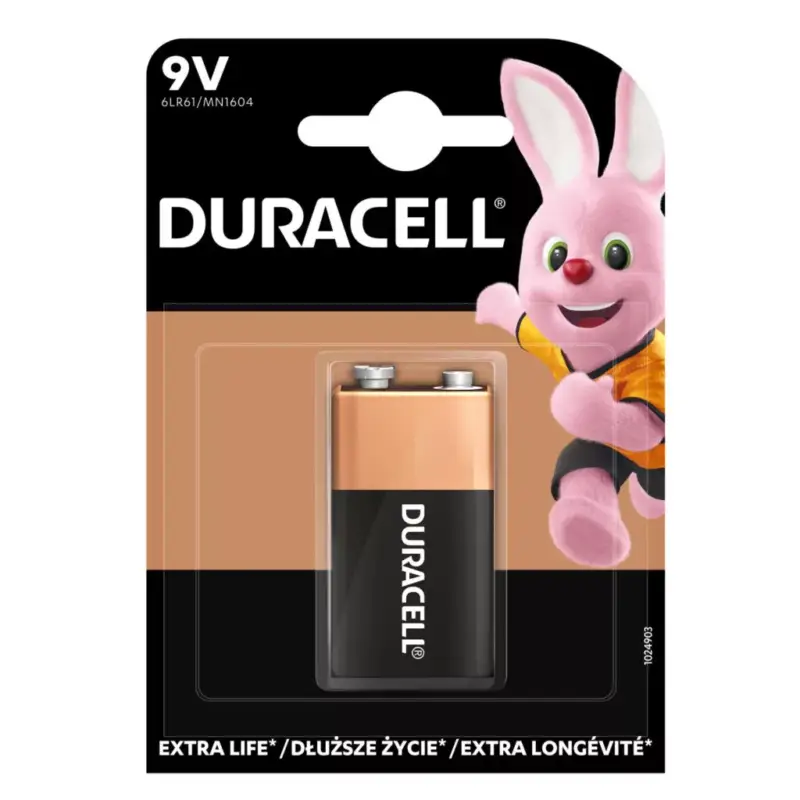 Duracell 6LR61 10PP110031 9V alkáli elem, 9 V feszültség, 1db/bliszter Csak ma
