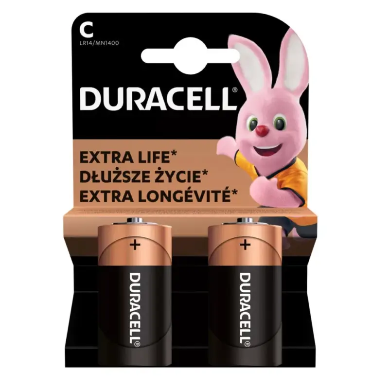 Duracell LR14 10PP110032 baby (C) alkáli elem, 1,5 V feszültség, 2db/bliszter Kiárusítás