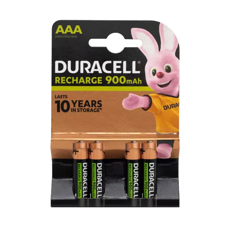 Duracell HR03 10PP110048 AAA NiMH akkumulátor, 1,2 V feszültség, 900 mAh kapacitás, 4db/bliszter Expressz kézbesítés