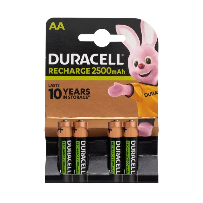 Duracell 10PP110047 AA NiMH akkumulátor, 1,2 V feszültség, 2500 mAh kapacitás, 4db/bliszter Exkluzív ajánlat