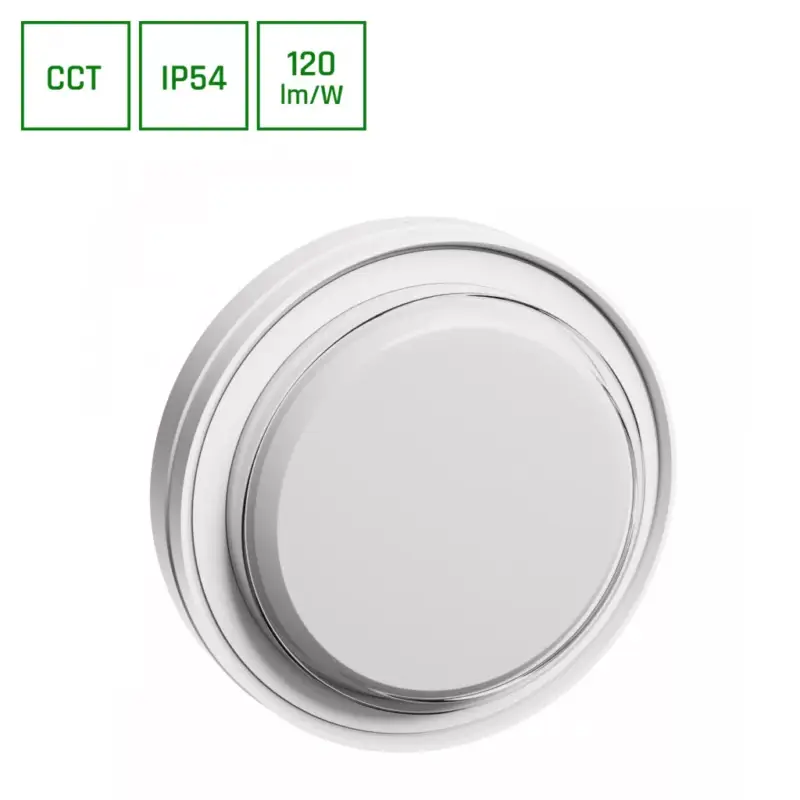 Szezonális akció PASTILO 10W CCT 230V 120DEG IP54 IK10 180x47mm WHITE ROUND SLI042001CCT_PW SpectrumLED