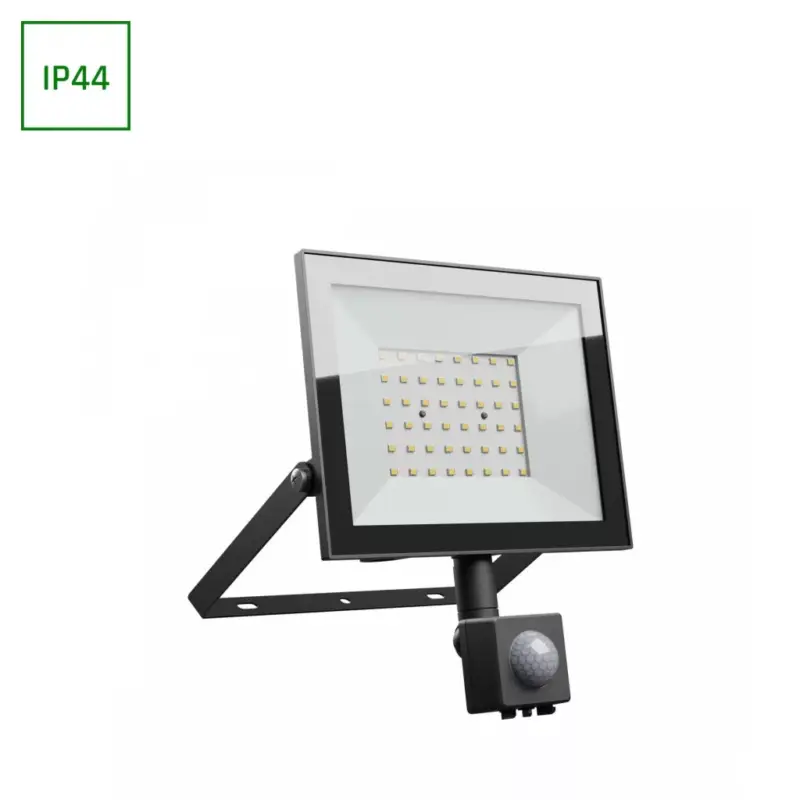 Szezonális akció NOCTIS LUX 4 mozgásérzékelős LED-reflektor, 100°, IP44, 50 W, Meleg fehér, fekete SLI029073WW_CZUJNIK_PW SpectrumLED