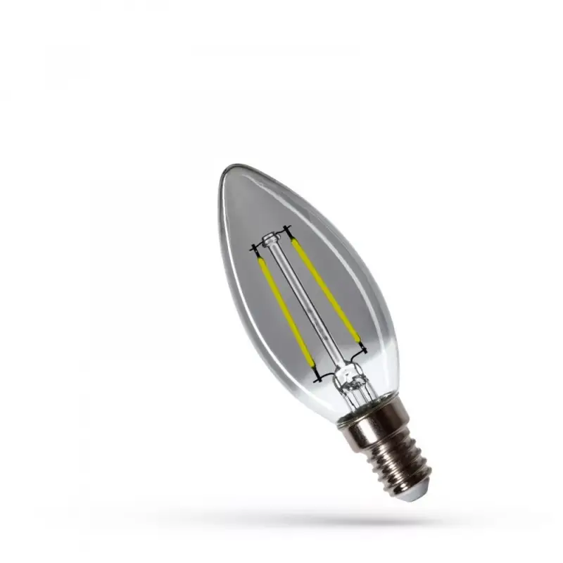 Gyors kiszállítás E14 LED-fényforrás, 2,5 W, filament, Természetes fehér NW 4000K 150lm, WOJ14467 SpectrumLED