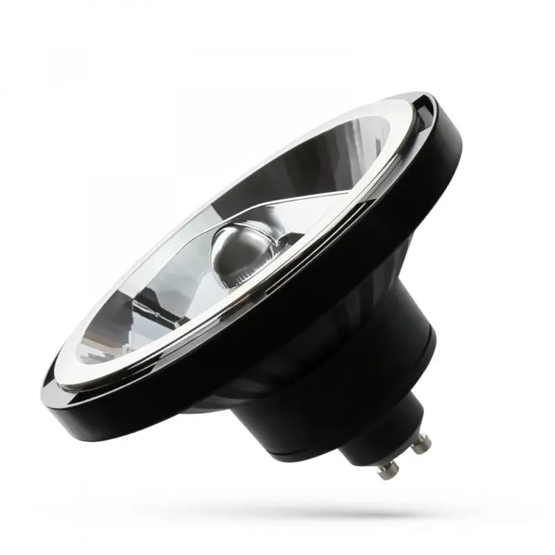AR111 GU10 LED-fényforrás, 12 W, Természetes fehér, fekete, 5 év garancia NW 4000K 1200lm, WOJ14569 SpectrumLED Biztonságos fizetés