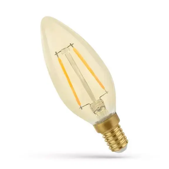 Nézd meg most E14 LED-fényforrás, 2 W, filament, Meleg fehér WW 2400K 260lm, WOJ14070 SpectrumLED
