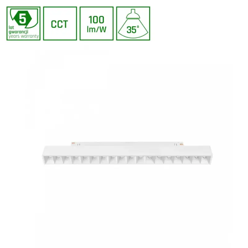 Legnépszerűbb Shift rendszer CCT- GRID M TRACK LIGHT 330X23X42MM 17W 40DEG Fehér CCT SWITCH 5Y Garancia WLD40041_CCT SpectrumLED