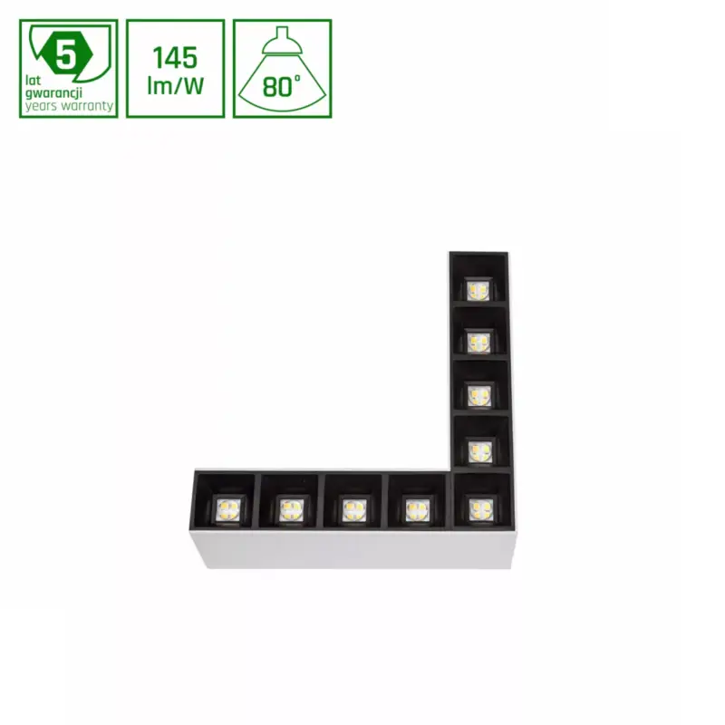 Legjobb ár ALLDAY INSPIRE ELEMENTS L DARK LIGHT Lineáris lámpa, 8W, 80°, IP20, szabályozható, Természetes fehér, fekete, 5 év garancia WOJP09610 SpectrumLED