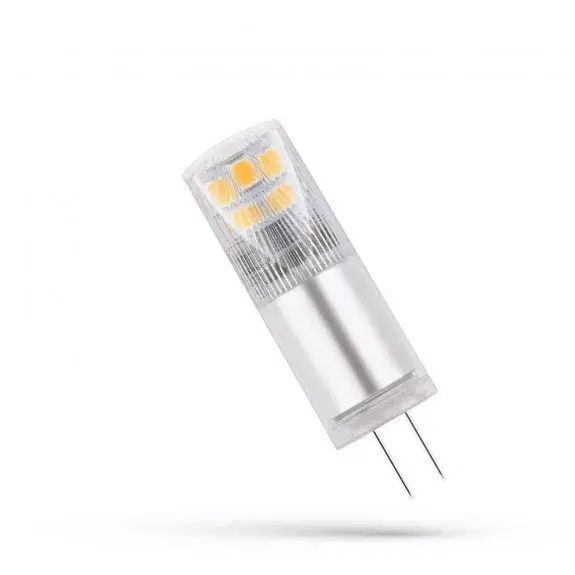 Szuper ajánlat G4 LED-fényforrás, 12 V, 2,5 W, Hideg fehér, 5 év garancia CW 6000K 290lm, WOJ14432 SpectrumLED