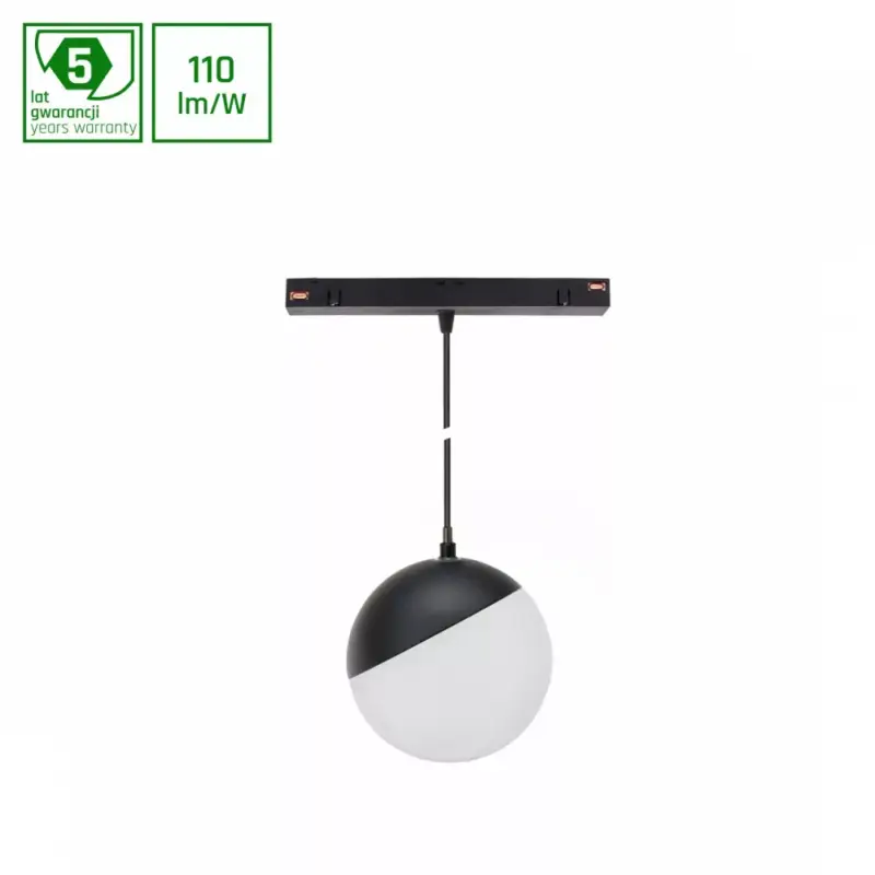 Olcsóbb SYSTEM SHIFT - GLOBE P SUSPENDED SPHERE TRACK LIGHT 100MM (850MM CABLE) 5W 165DEG BLACK 5Y WARRANTY 2 CIRCUITS WLD40001_2F SpectrumLED