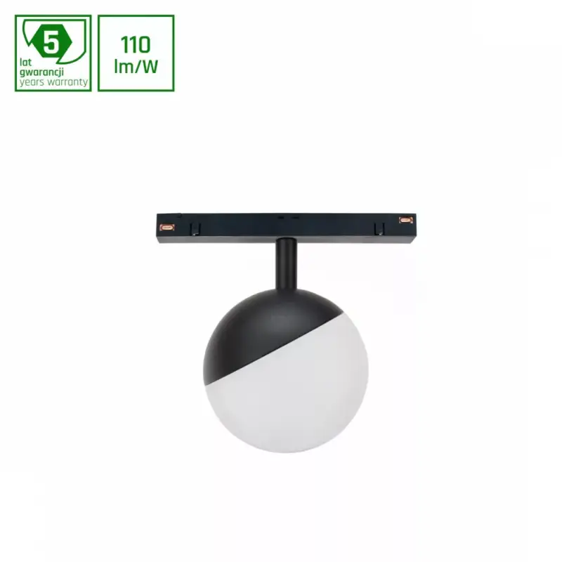 Expressz szállítás SYSTEM SHIFT - GLOBE, SPHERE TRACK LIGHT 100X148MM 5W 165DEG BLACK 5Y WARRANTY 2 CIRCUITS WLD40000_2F SpectrumLED