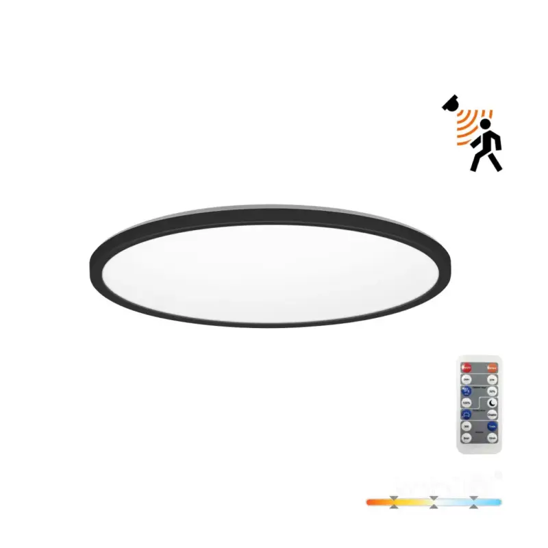 Legkelendőbb Ceiling lamp LED NIVERA CIRCLE 18W 3CCT LX IP54 black Kobi Premium KOBI-004105 SpectrumLED