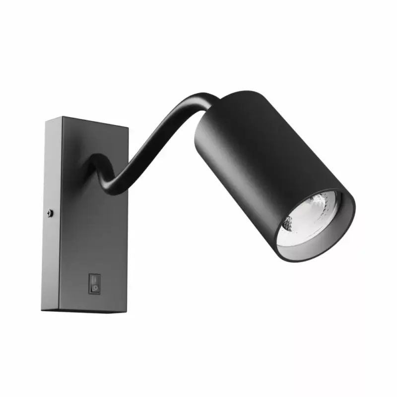 SQUALLA VARIOSA FLEXI SWITCH GU10 SCONCE 230V IP20 55x100x410MM BLACK ROUND SLIP006024 SpectrumLED Azonnali szállítás