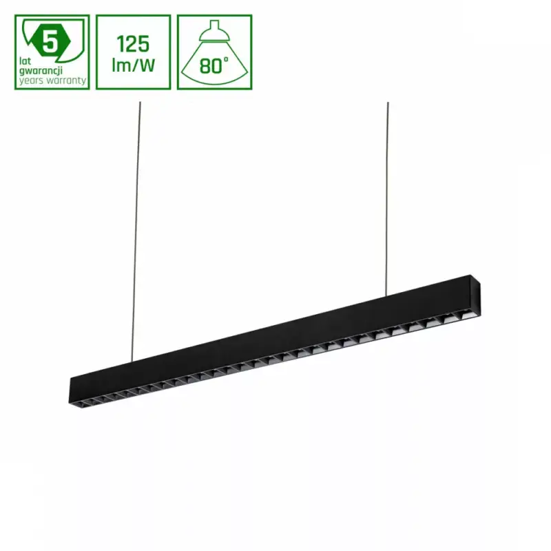 Népszerű ALLDAY INSPIRE ONE DARK LIGHT Lineáris lámpa, 30W, 80°, IP20, szabályozható, Természetes fehér, fekete, 5 év garancia WOJP10519 SpectrumLED