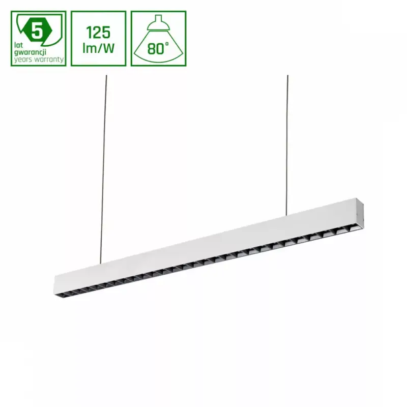 ALLDAY INSPIRE ONE DARK LIGHT Lineáris lámpa, 46W, 80°, IP20, DALI, Természetes fehér, fehér, 5 év garancia WOJP10542 SpectrumLED Gyors kiszállítás
