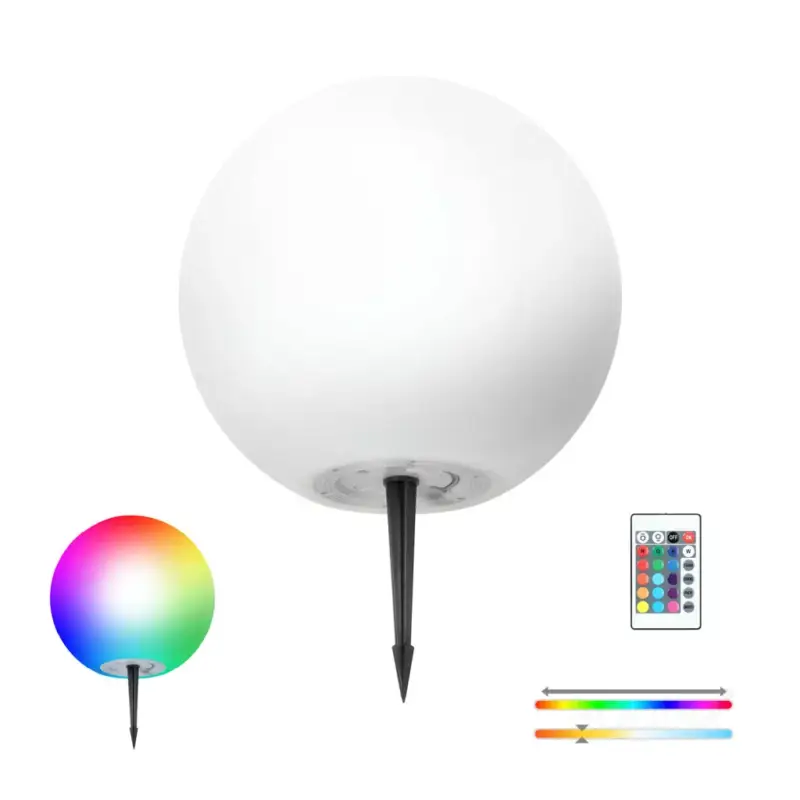 Árcsökkenés Garden lamp Solar LED GARDEN BALL 30cm 3000K+RGB Kobi Design KOBI-003696 KOBI