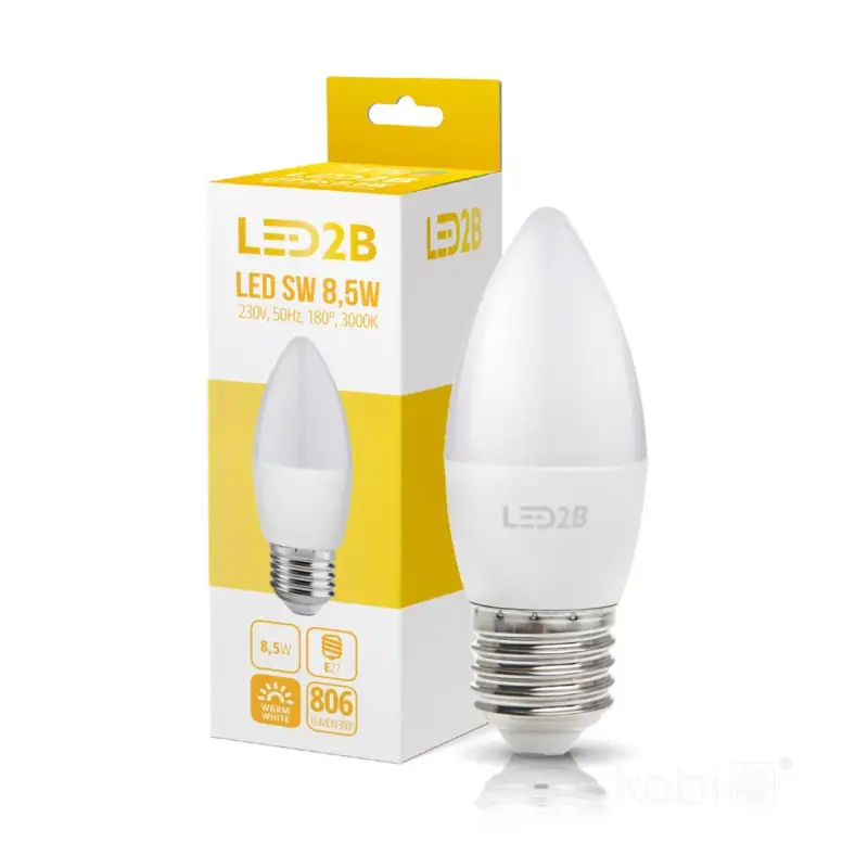 Árcsökkenés E27 LED-fényforrás, 9 W, Meleg fehér WW 3000K 806lm, KOBI-001304 KOBI