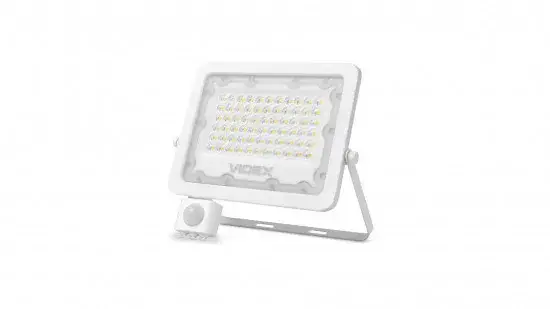 VIDEX mozgásérzékelős LED-reflektor, 90°, IP65, 50 W, Természetes fehér, fehér LAB-17-0000-30 SpectrumLED Olcsó
