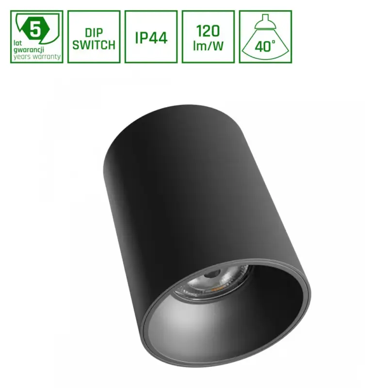 ORBITO SURFACE 14-27W NW 230V 40ST IP44 UGR<19 RA90 FI115X152MM BLACK ROUND 5Y SLI043039NW_PW SpectrumLED Kiárusítás