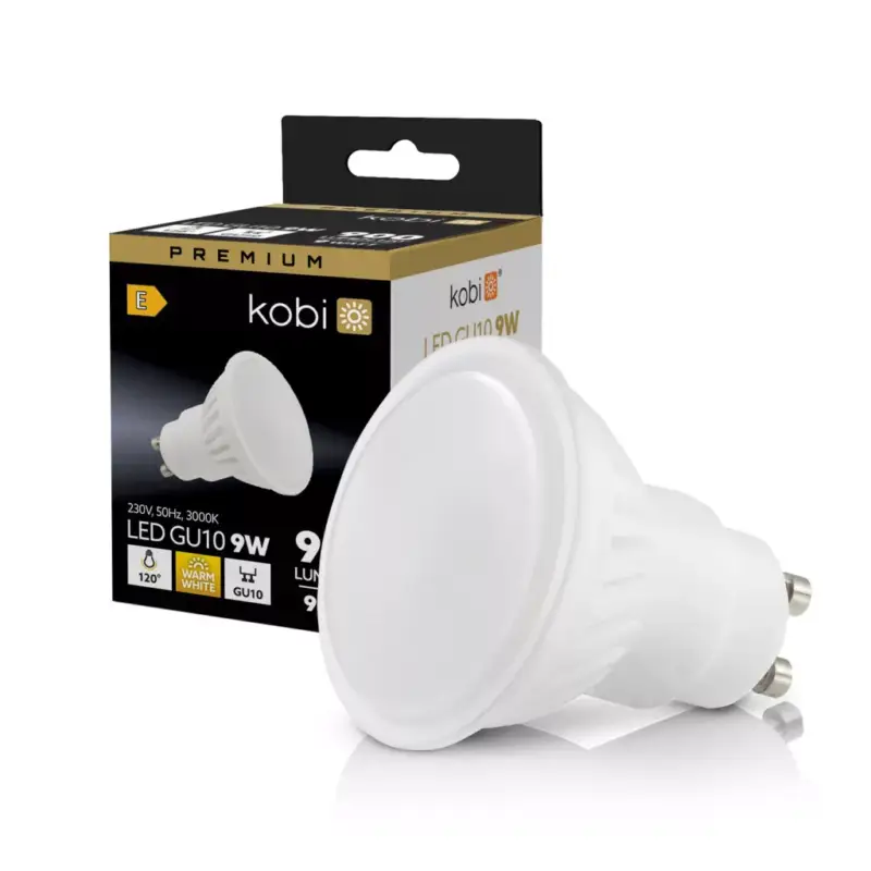 Akciós ár GU10 LED-fényforrás, 9 W, Meleg fehér WW K lm, KOBI-001235 SpectrumLED