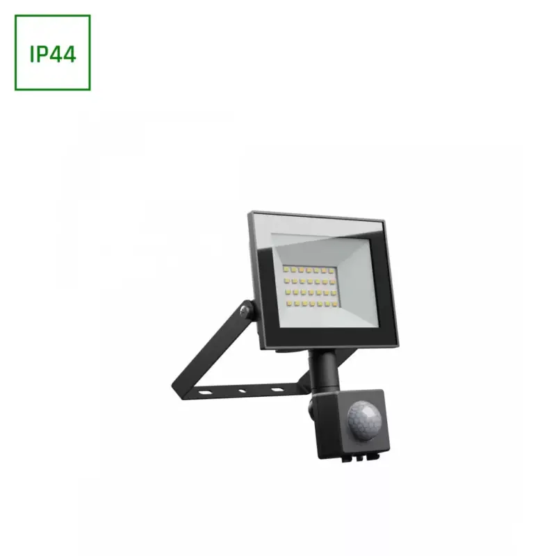 Gyors szállítás NOCTIS LUX 4 mozgásérzékelős LED-reflektor, 100°, IP44, 20 W, Hideg fehér, fekete SLI029071CW_CZUJNIK_PW SpectrumLED