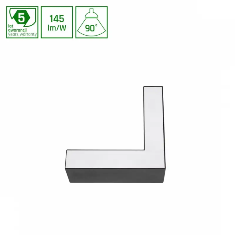 ALLDAY INSPIRE ELEMENTS L Lineáris lámpa, 8W, 90°, IP20, szabályozható, Természetes fehér, fekete, 5 év garancia WOJP10583 SpectrumLED Expressz kézbesítés
