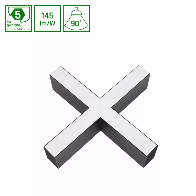 Exkluzív ajánlat ALLDAY INSPIRE ELEMENTS Lineáris lámpa, 25W, 90°, IP20, DALI, Meleg fehér, fekete, 5 év garancia WOJP10521 SpectrumLED