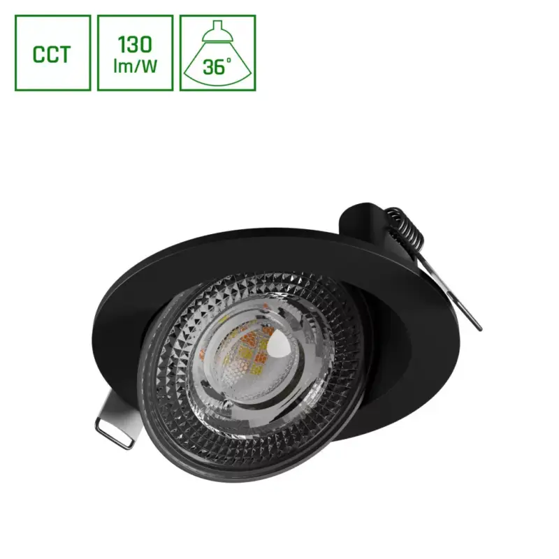 MOBILO LED 6.5W CCT 230V 36DEG. IP20FI105x35MM BLACK ROUND SLI043040CCT_PW SpectrumLED Utolsó esély