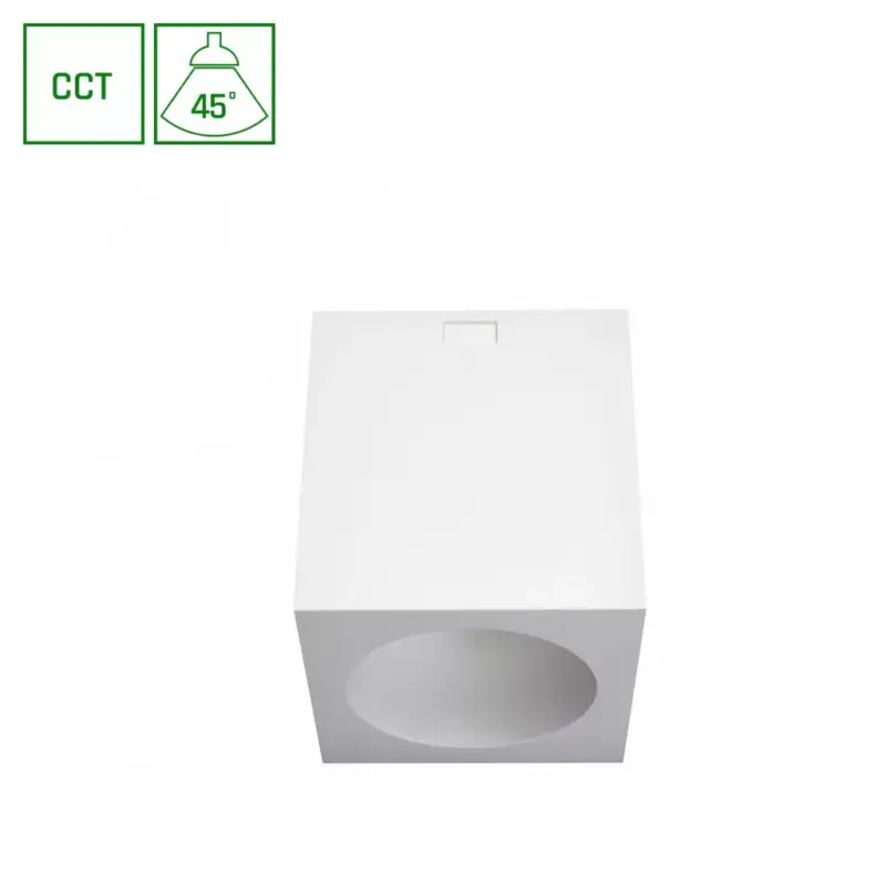 CHLOE COMPLETE SURFACE 7W CCT 230V 45ST IP20 UGR<19 FI90X100MM WHITE SQUARE SLI043034CCT_PW SpectrumLED Vásárlói kedvenc