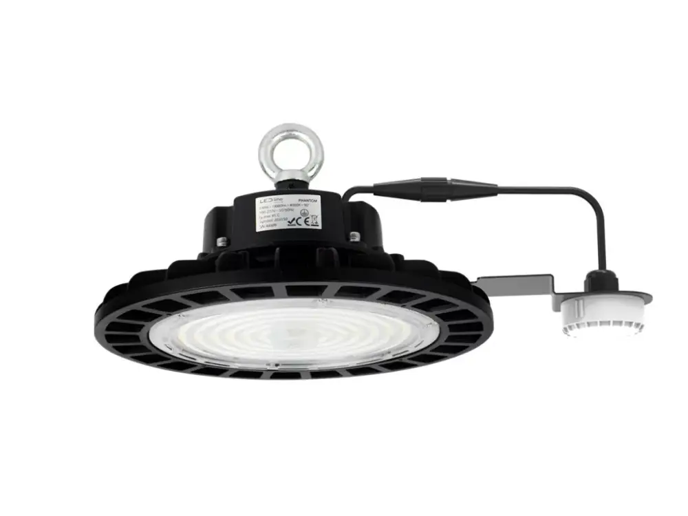 Kiárusítás PHANTOM Csarnokvilágító, 60°, IP65, IK08, 100 W, Természetes fehér, fekete, 5 év garancia LL-219472 LED line