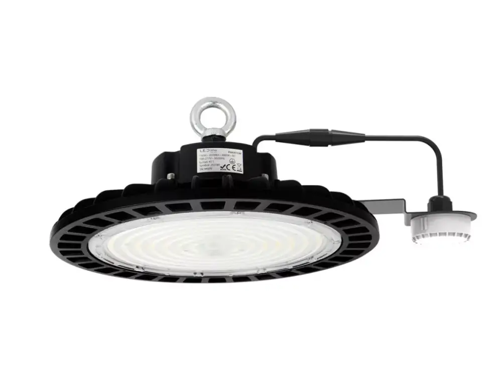 PHANTOM Csarnokvilágító, 90°, IP65, IK08, 150 W, Természetes fehér, fekete, 5 év garancia LL-218932 LED line Olcsóbb